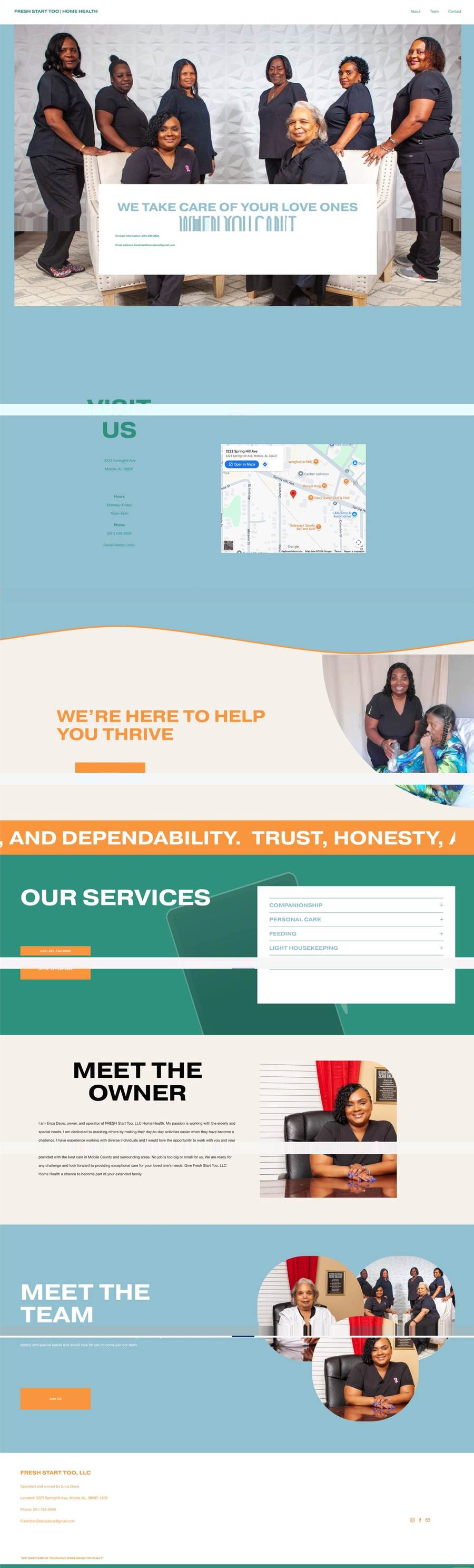 The original Fresh Start Too home page