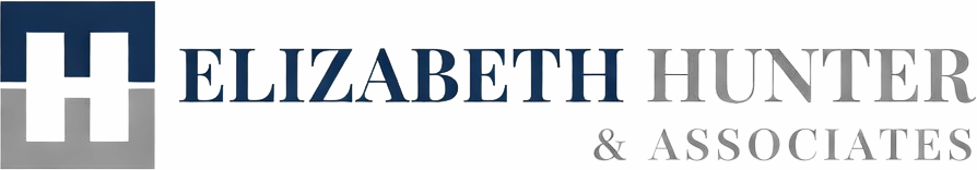 Elizabeth Hunter & Associates primary logo in navy and grey